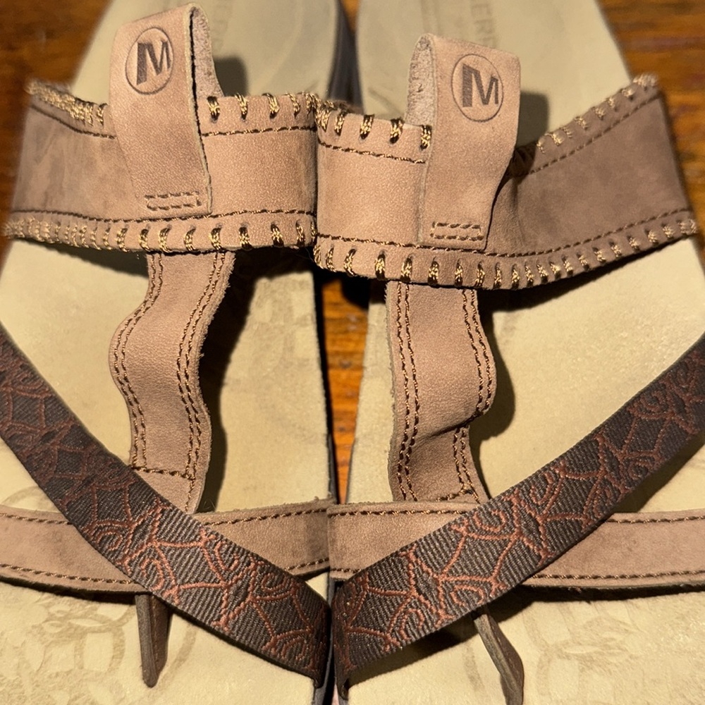 Merrell Dark Earth Brown Sandals women’s size 8 - Picture 7 of 7
